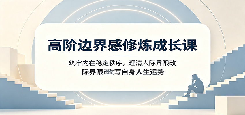 高阶边界感修炼成长课：筑牢内在稳定秩序，理清人际界限改写自身人生运势-小二项目网