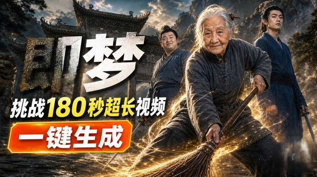 即梦挑战180秒超长视频！一键生成3分钟电影？完整制作流程详细分享！-小二项目网