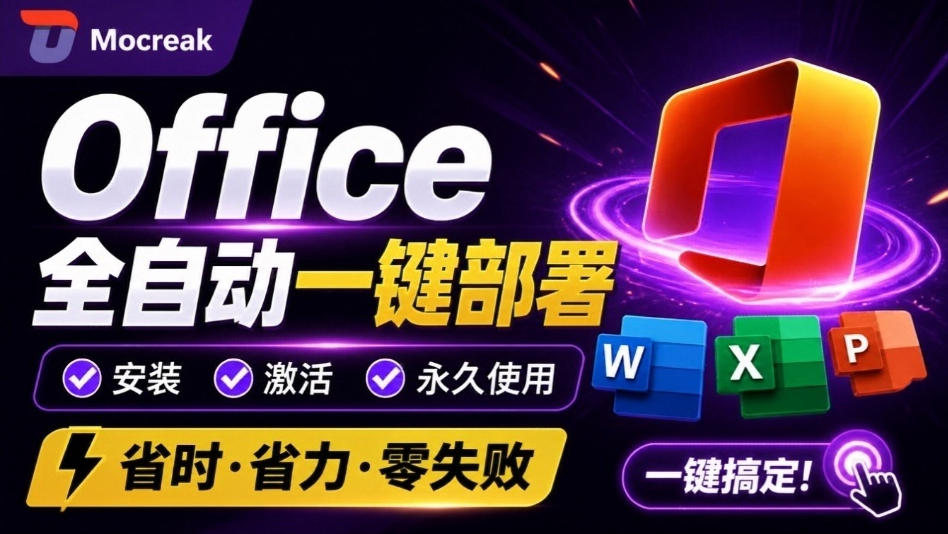 Office全自动一键部署安装，最高支持2024版本，可自定义安装组件，内置激活工具，全免费使用Mocreak！-小二项目网