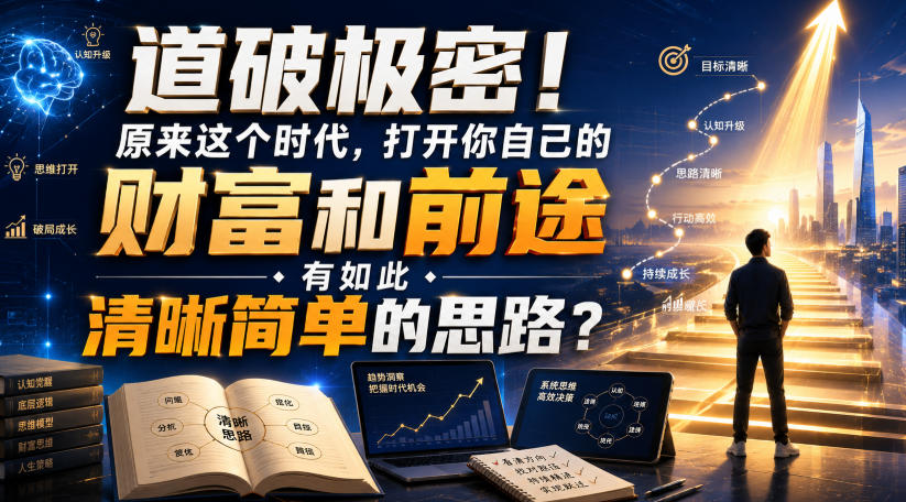 公众号灏泽异谈付费文：道破极密！原来这个时代，打开你自己的财富和前途，有如此清晰简单的思路？！-小二项目网