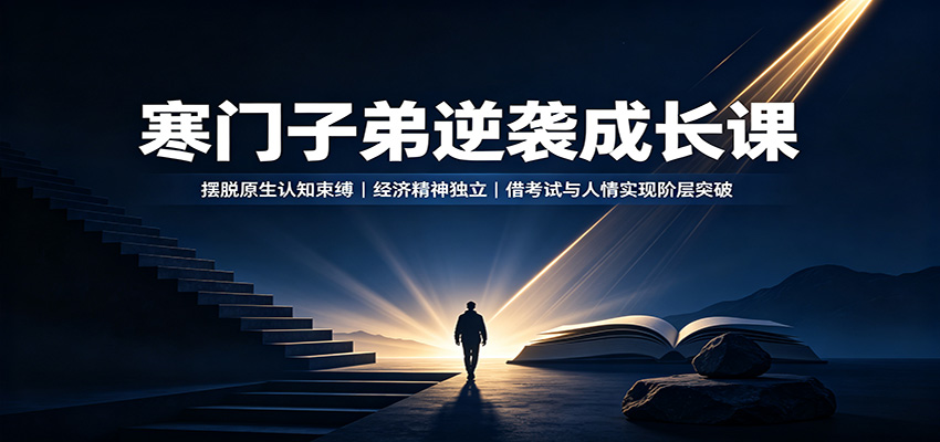 寒门子弟逆袭成长课：摆脱原生认知束缚，经济精神独立，借考试与人情实现阶层突破-小二项目网