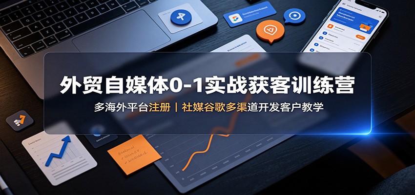 外贸自媒体0-1实战获客训练营：多海外平台注册，社媒谷歌多渠道开发客户教学-小二项目网