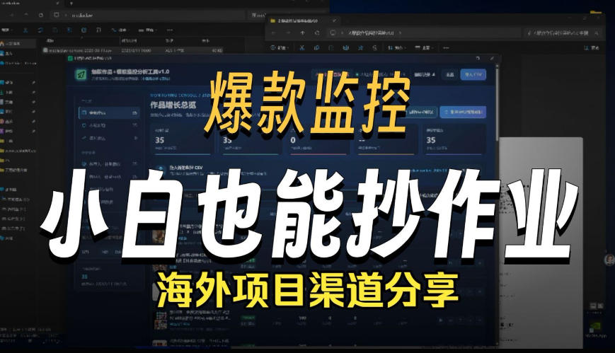 抖音爆款数据监控工具_海外网盘拉新渠道-小二项目网