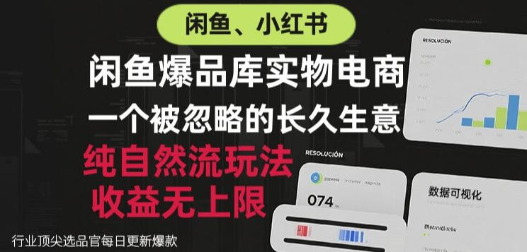 闲鱼小红书实物电商，纯自然流玩法，一个被忽略的长久生意，收益无上限【揭秘】-小二项目网