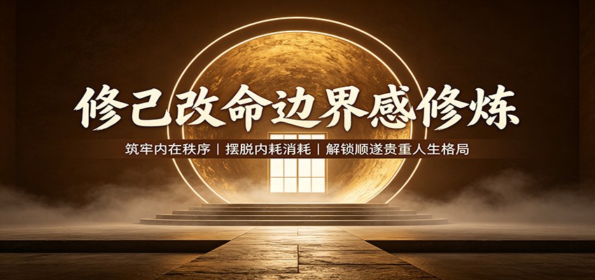 修己改命边界感修炼：筑牢内在秩序，摆脱内耗消耗，解锁顺遂贵重人生格局-小二项目网