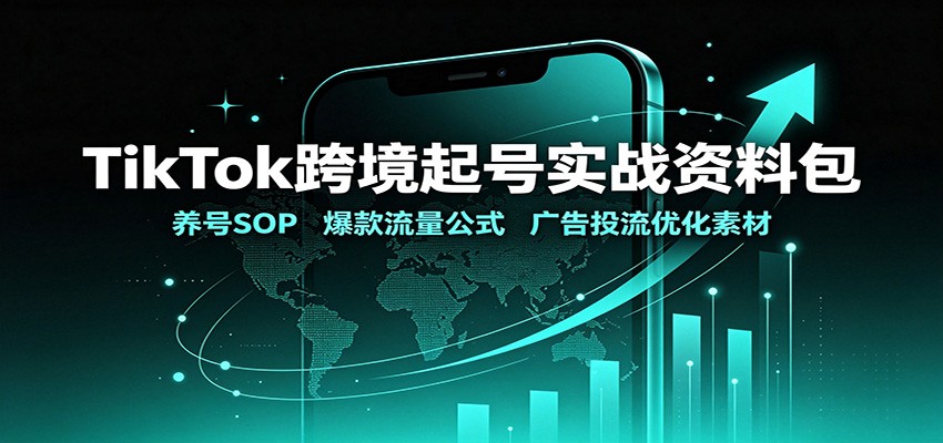 TikTok跨境起号实战资料包：养号SOP，爆款流量公式，广告投流优化素材-小二项目网