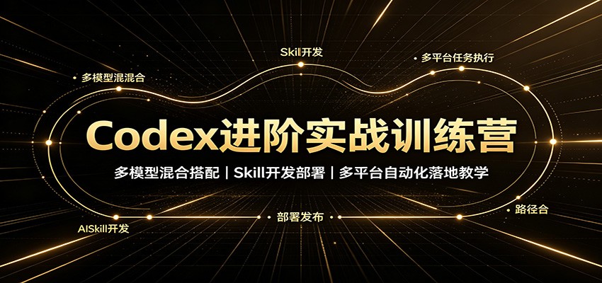 Codex进阶实战训练营：多模型混合搭配，Skill开发部署，多平台自动化落地教学-小二项目网