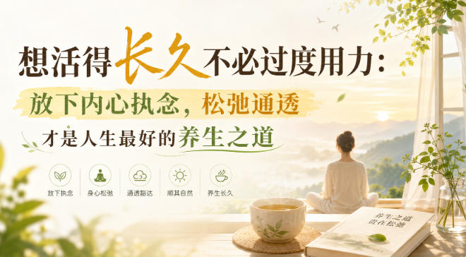付费文章：想活得长久不必过度用力：放下内心执念，松弛通透才是人生最好的养生之道-小二项目网