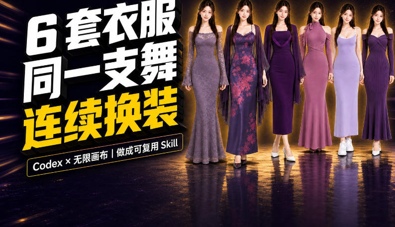 同一支舞，6套衣服按顺序切换：我把服装换装视频做成了一个Skill-小二项目网