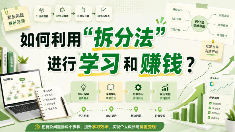 付费文章：如何利用“拆分法”进行学习和賺钱？-小二项目网