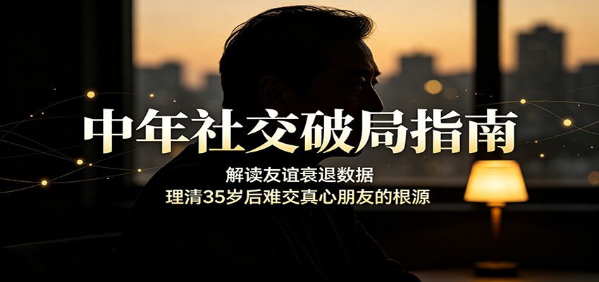 中年社交破局指南：解读友谊衰退数据，理清35岁后难交真心朋友的根源-小二项目网