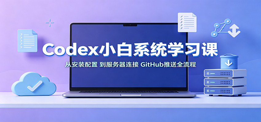 Codex小白系统学习课：小从安装配置，到服务器连接、GitHub推送全流程-小二项目网