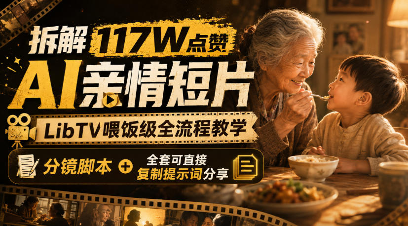 拆解117W点赞AI亲情短片，LibTV喂饭级全流程教学，分镜脚本+全套可直接复制提示词分享-小二项目网