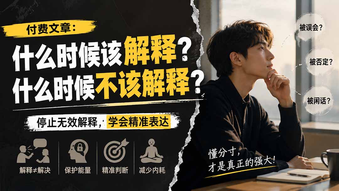 （20223期）付费文章：什么时候该解释？什么时候不该解释？-小二项目网