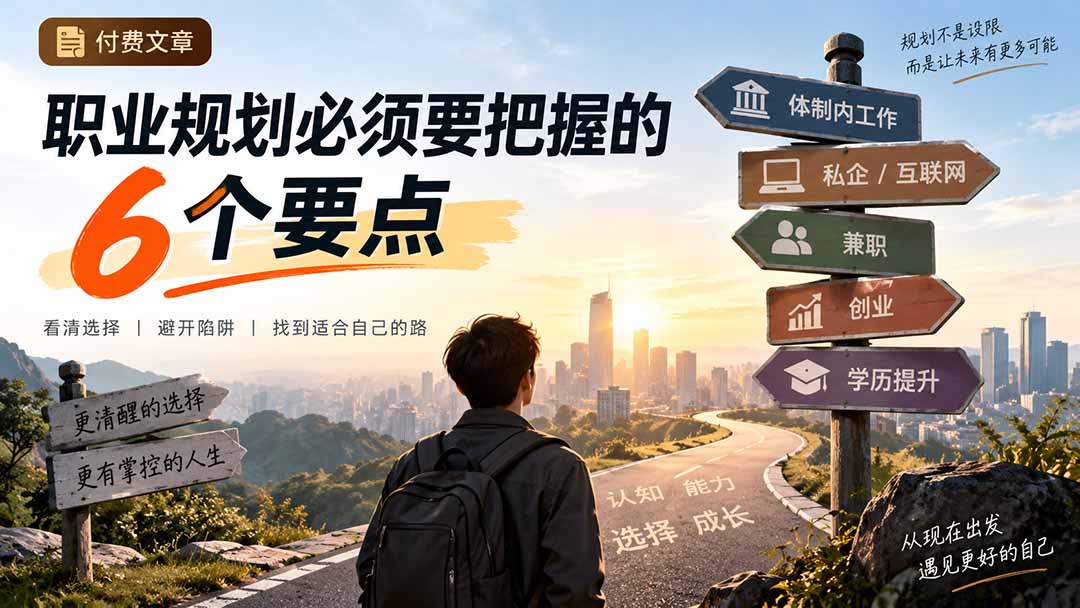 （20422期）付费文章：职业规划必须要把握的6个要点-小二项目网