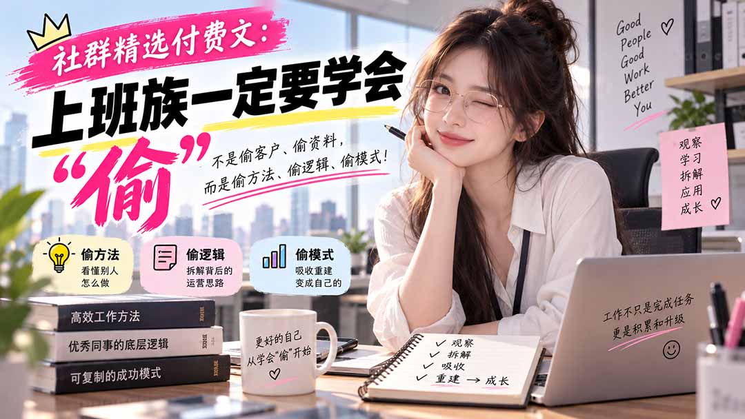 （20423期）社群精选付费文：上班族一定要学会“偷“-小二项目网