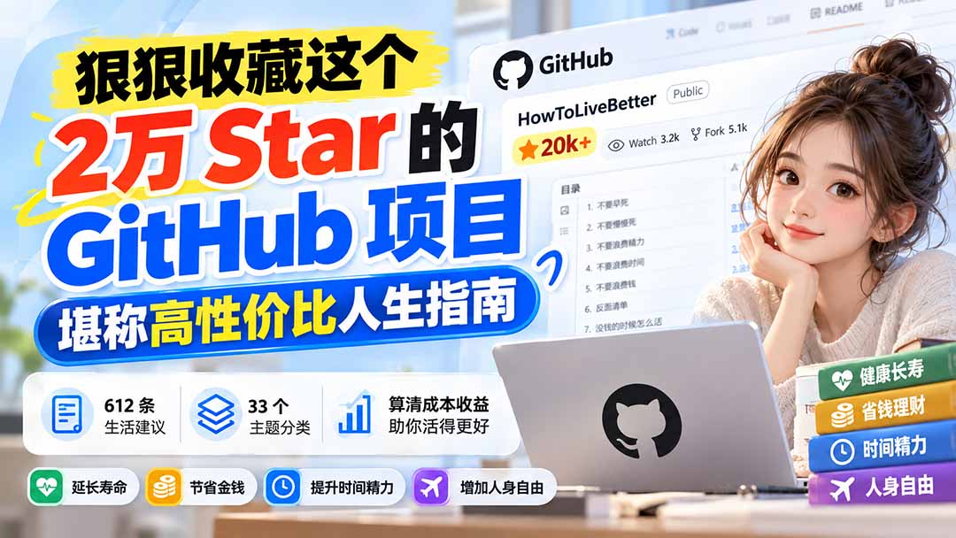（20726期）狠狠收藏这个 2 万 Star 的 GitHub 项目，堪称高性价比人生指南。-小二项目网