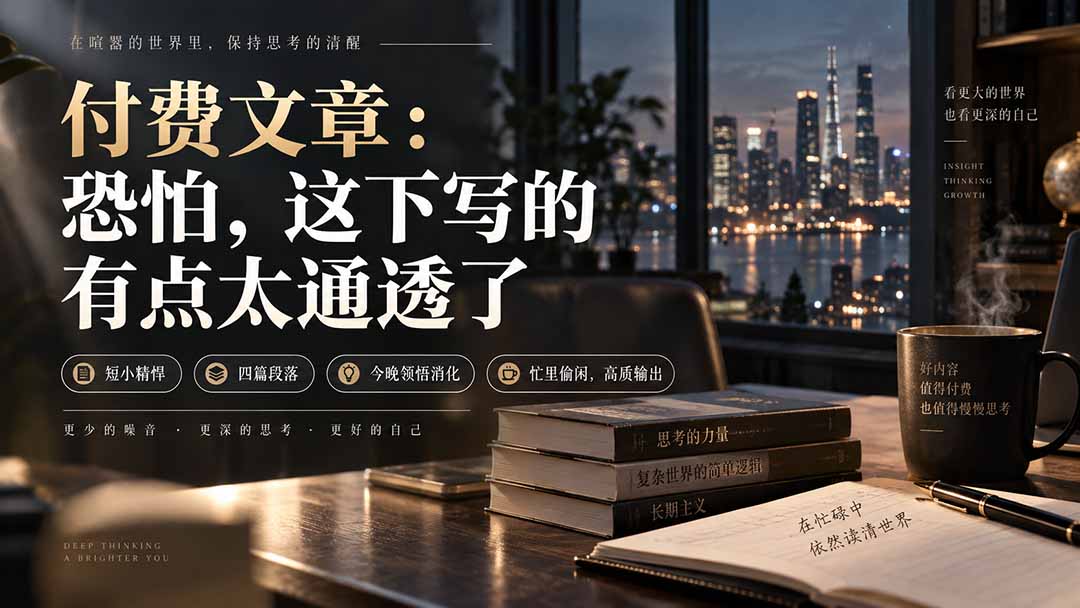 （20317期）灏泽付费文章：恐怕，这下写的有点太通透了-小二项目网