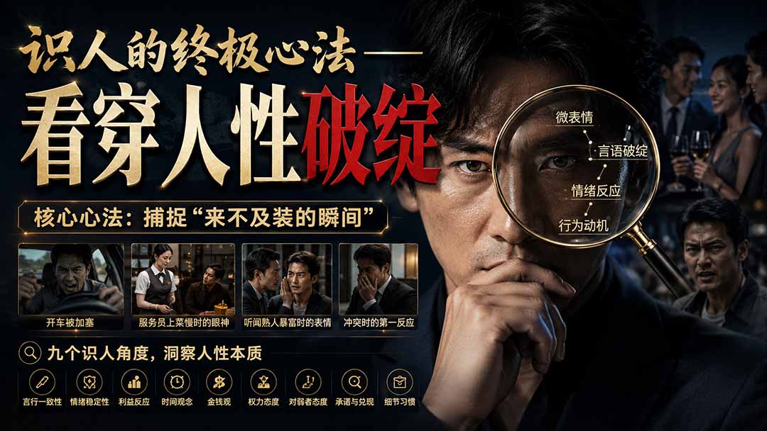 （20300期）付费文章：识人的终极心法——看穿人性破绽-小二项目网