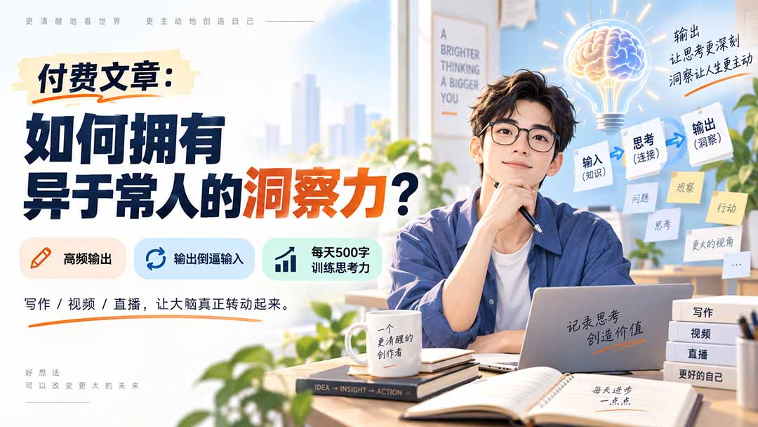 （20558期）付费文章：如何拥有异于常人的洞察力？-小二项目网