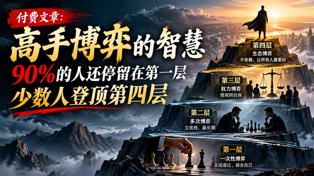 （20628期）【无水印】付费文章：高手博弈的智慧，90%的人还停留在第一层，少数人登顶第四层-小二项目网