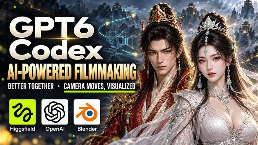 （20561期）GPT-6 Astra×Codex高智能制作视频！联手Higgsfield，运镜可视化实战-小二项目网