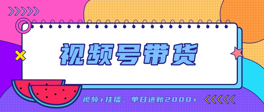 （20344期）日入2000+的副业，视频号带货，一部手机改写人生篇章，无需投资-小二项目网