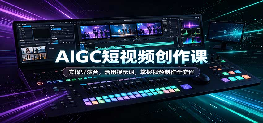 AIGC短视频创作课：实操导演台，活用提示词，掌握视频制作全流程-小二项目网