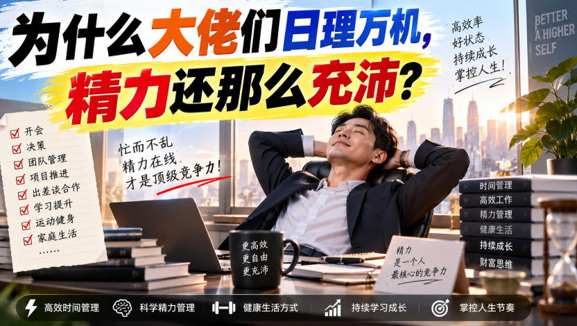 付费文章：为什么大佬们日理万机，精力还那么充沛？-小二项目网