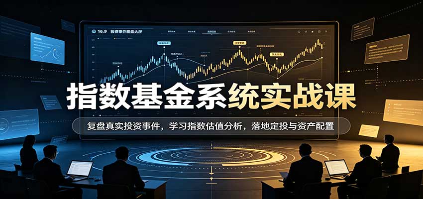 指数基金系统实战课：复盘真实投资事件，学习指数估值分析，落地定投与资产配置-小二项目网