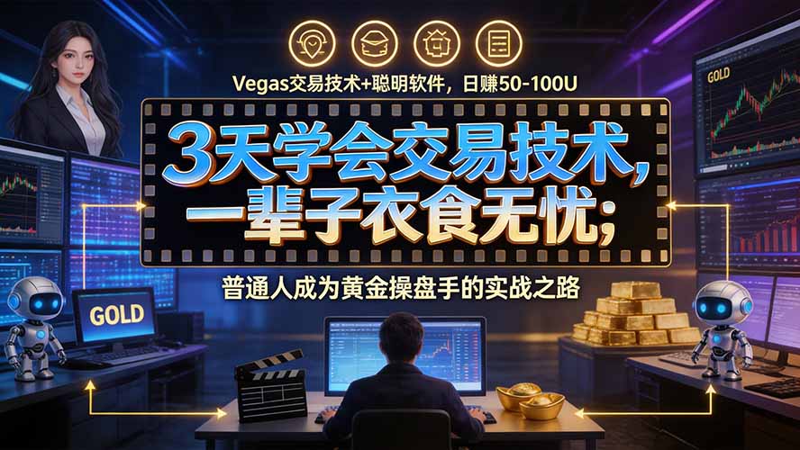（20720期）3天学会做交易，普通人快速成为操盘手” Vegas交易系统+聪明软件 ， 日赚50-1000U， 长期稳定，小白轻松上手-小二项目网