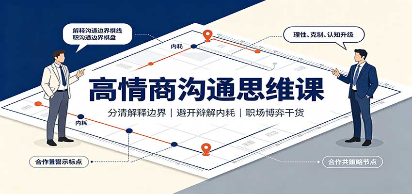 高情商沟通思维课：分清解释边界，避开辩解内耗，职场博弈干货-小二项目网