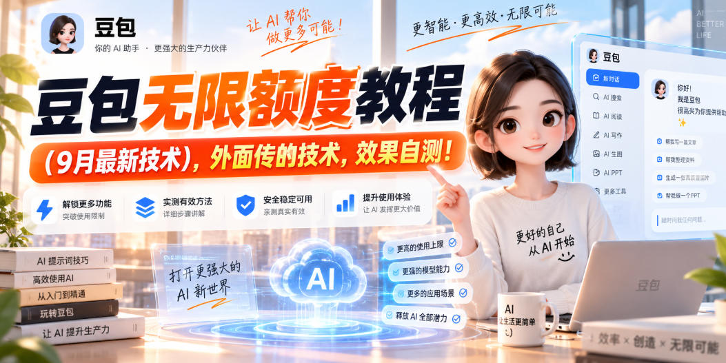 豆包无限额度教程（9月最新技术），外面传的技术，效果自测！-小二项目网