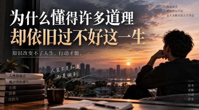 某社群精选文：为什么懂得许多道理却依旧过不好这一生？-小二项目网