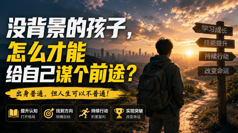 付费文章：没背景的孩子，怎么才能给自己谋个前途？-小二项目网