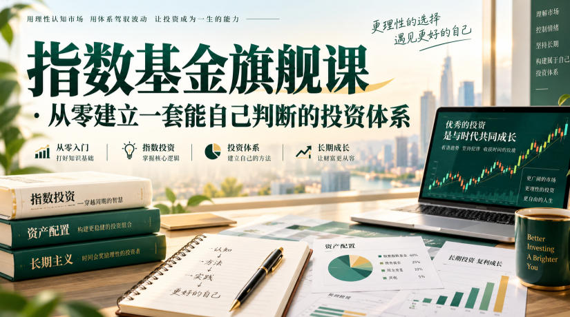 指数基金旗舰课·从零建立一套能自己判断的投zi体系-小二项目网