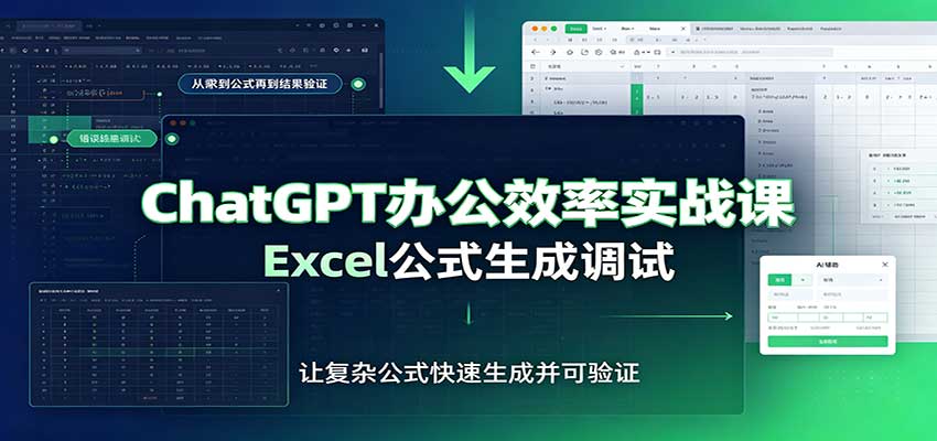 ChatGPT办公效率实战课：提示词技巧，Excel公式生成调试，文档编写教程-小二项目网