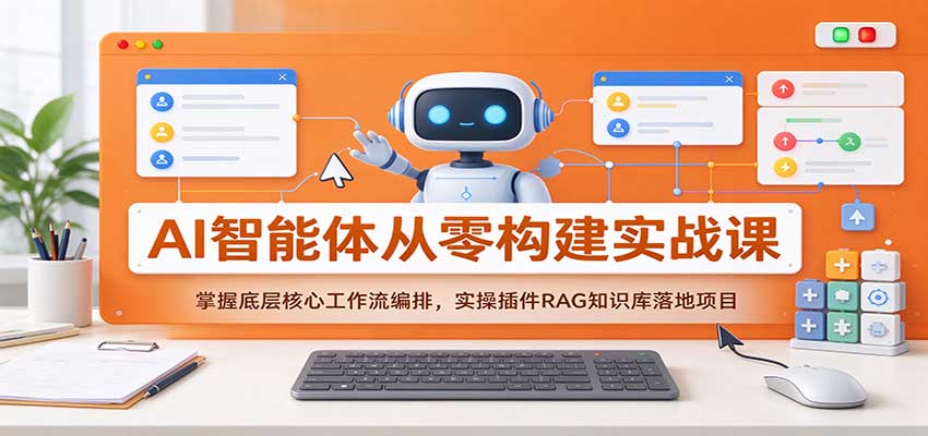 AI智能体从零构建实战课：掌握底层核心工作流编排，实操插件RAG知识库落地项目-小二项目网
