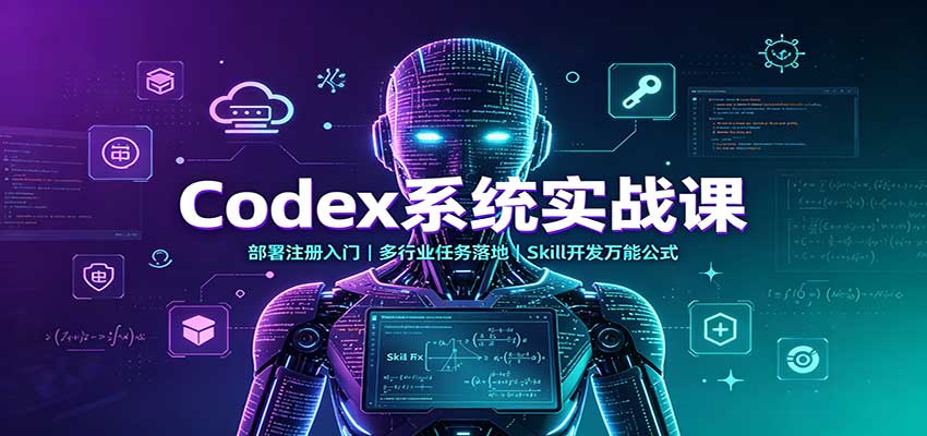 Codex系统实战课：部署注册入门，多行业任务落地，Skill开发万能公式-小二项目网