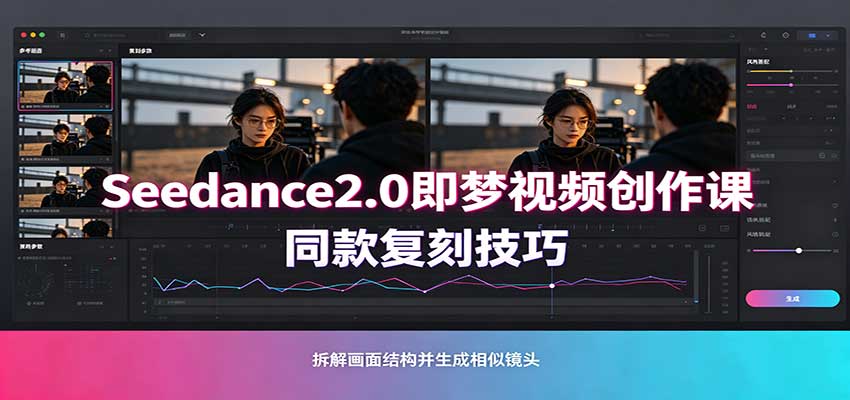Seedance2.0即梦视频创作课：剧本式视频制作，同款复刻技巧，多行业案例落地教学-小二项目网