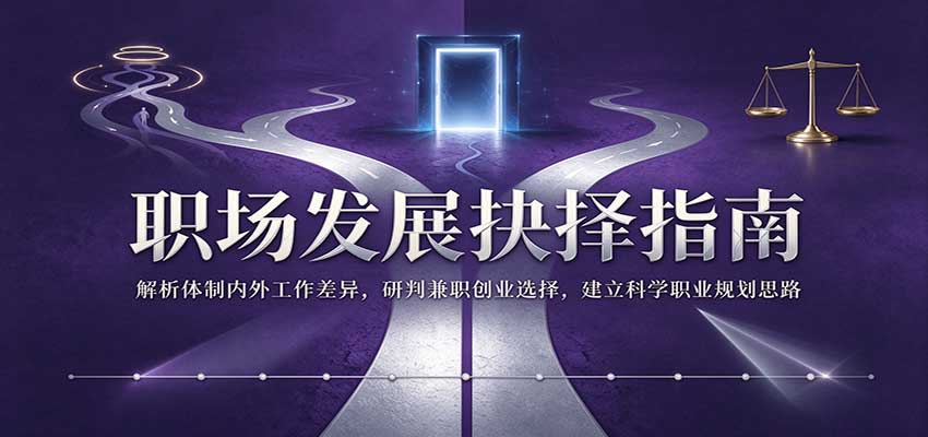 职场发展抉择指南：解析体制内外工作差异，研判兼职创业选择，建立科学职业规划思路-小二项目网