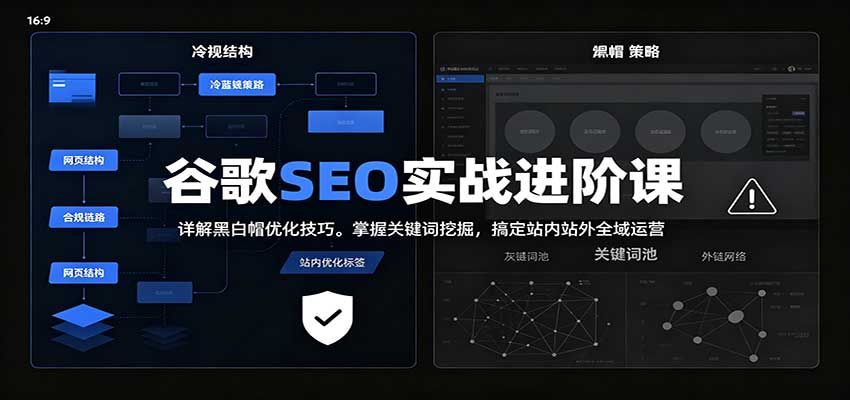 2026谷歌SEO实战进阶课：详解黑白帽优化技巧，掌握关键词挖掘，搞定站内站外全域运营-小二项目网