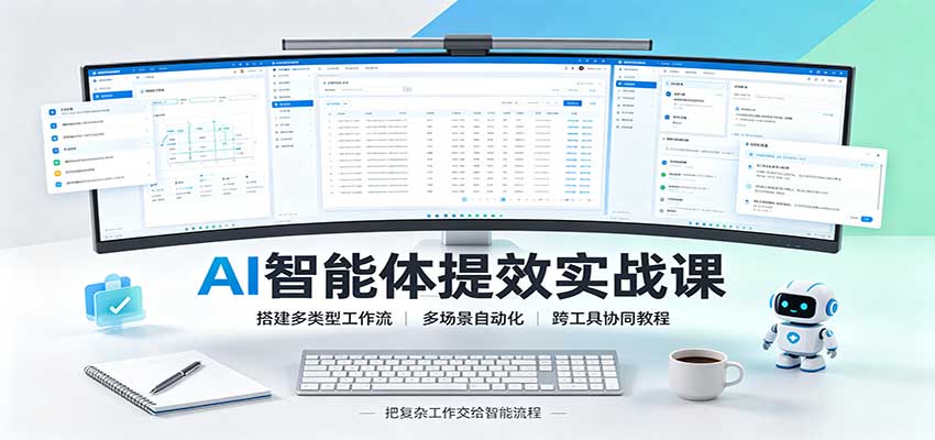 AI智能体提效实战课：搭建多类型工作流，多场景自动化，跨工具协同教程-小二项目网