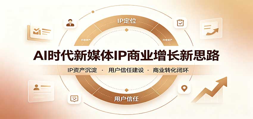 AI时代新媒体IP商业增长新思路：摒弃复杂运营套路，用极简思维打通获客路径-小二项目网