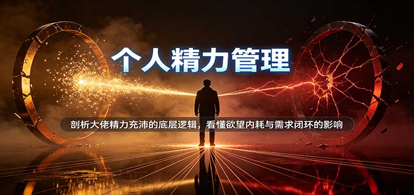 个人精力管理：剖析大佬精力充沛的底层逻辑，看懂欲望内耗与需求闭环的影响-小二项目网