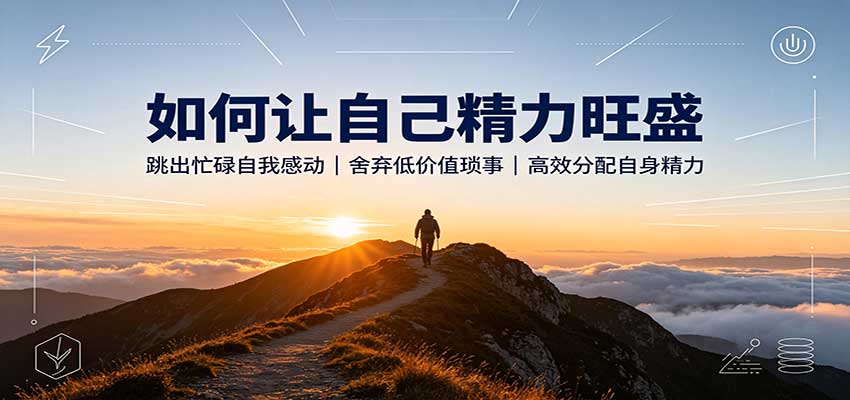 如何让自己精力旺盛：跳出忙碌自我感动，舍弃低价值琐事，高效分配自身精力-小二项目网