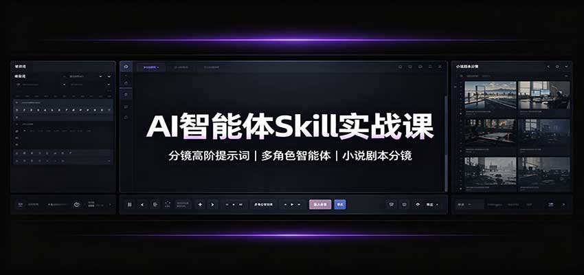 AI智能体Skill实战课：分镜高阶提示词，多角色智能体，小说剧本分镜-小二项目网