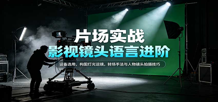 影视镜头语言进阶：设备选用，构图灯光运镜，转场手法与人物镜头拍摄技巧-小二项目网