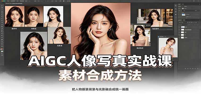 AIGC人像写真实战课：软件平台部署筹备，素材合成方法，多题材写真案例-小二项目网