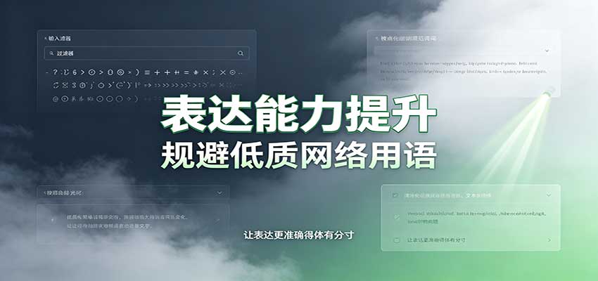 表达能力提升：语言塑造思想逻辑，规避低质网络用语，强化心智感知-小二项目网